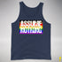 Assume Nothing Philly LGBTQ Gay Pride Flag Premium Tank Top - Navy
